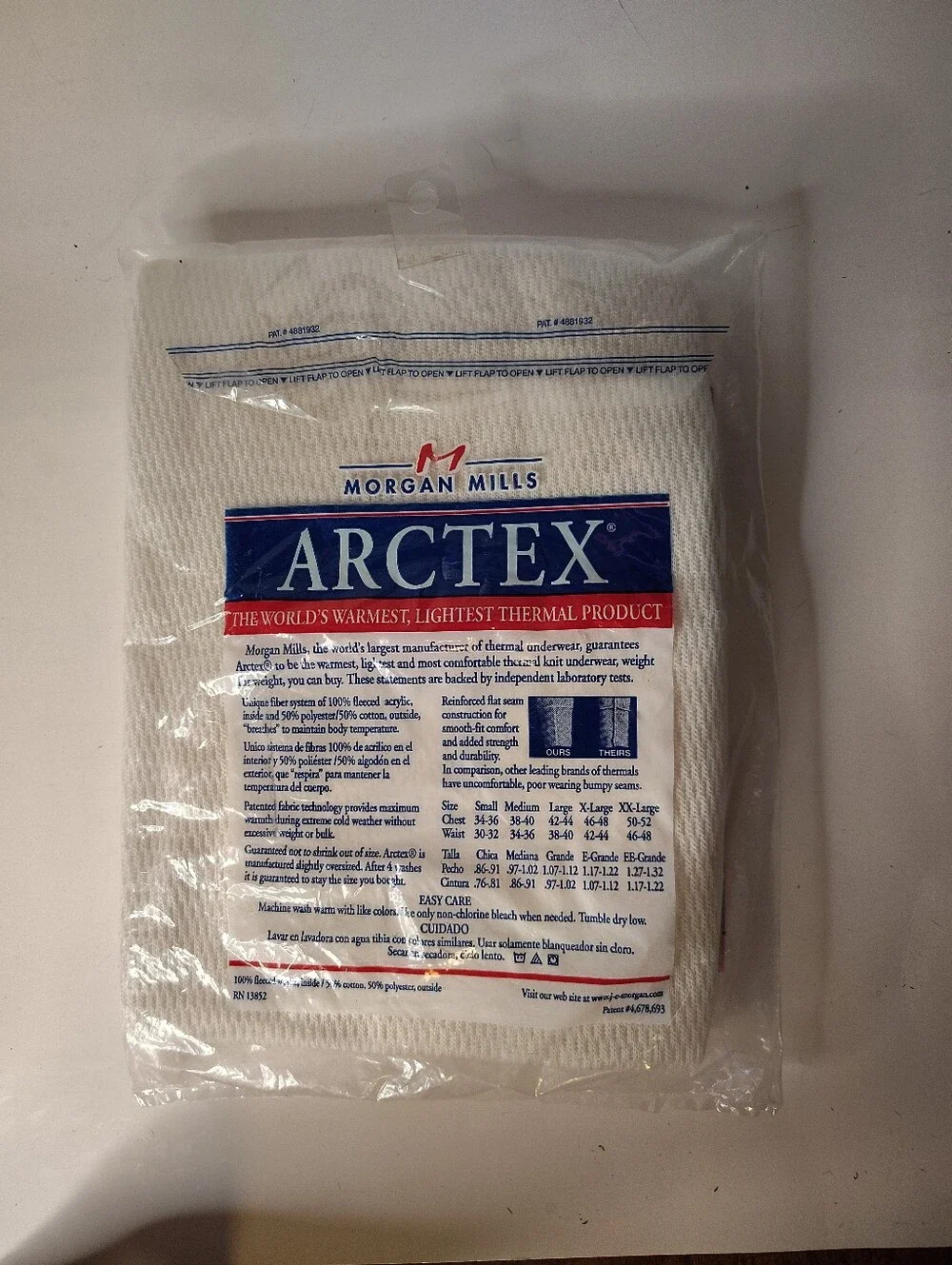 Morgan Mills Arctex Thermal Fleeced Crew Neck Shirt Sz Med. 38-40 Made In USA
